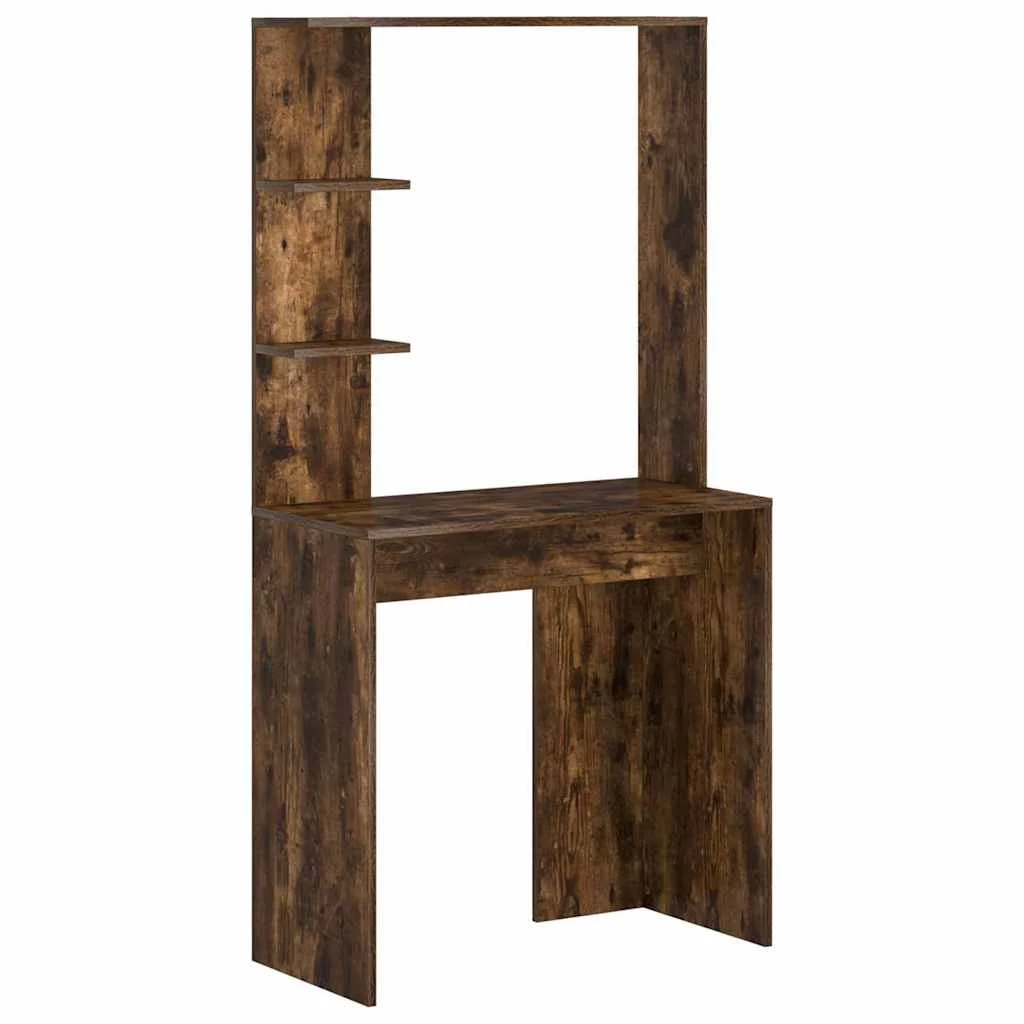 Bureau 78,5 x 37 x 154,5 cm chêne fumé bois d'ingénierie – vue de côté