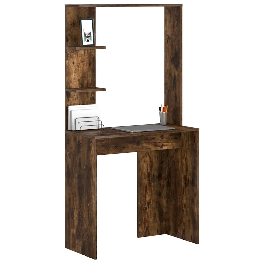 Bureau 78,5 x 37 x 154,5 cm chêne fumé bois d'ingénierie – vue de détail