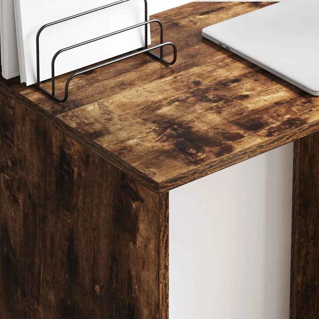 Bureau 78,5 x 37 x 154,5 cm chêne fumé bois d'ingénierie – vue en situation