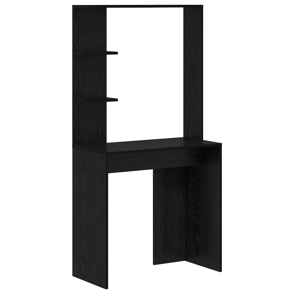 Bureau 78,5 x 37 x 154,5 cm chêne noir bois d'ingénierie – vue de côté
