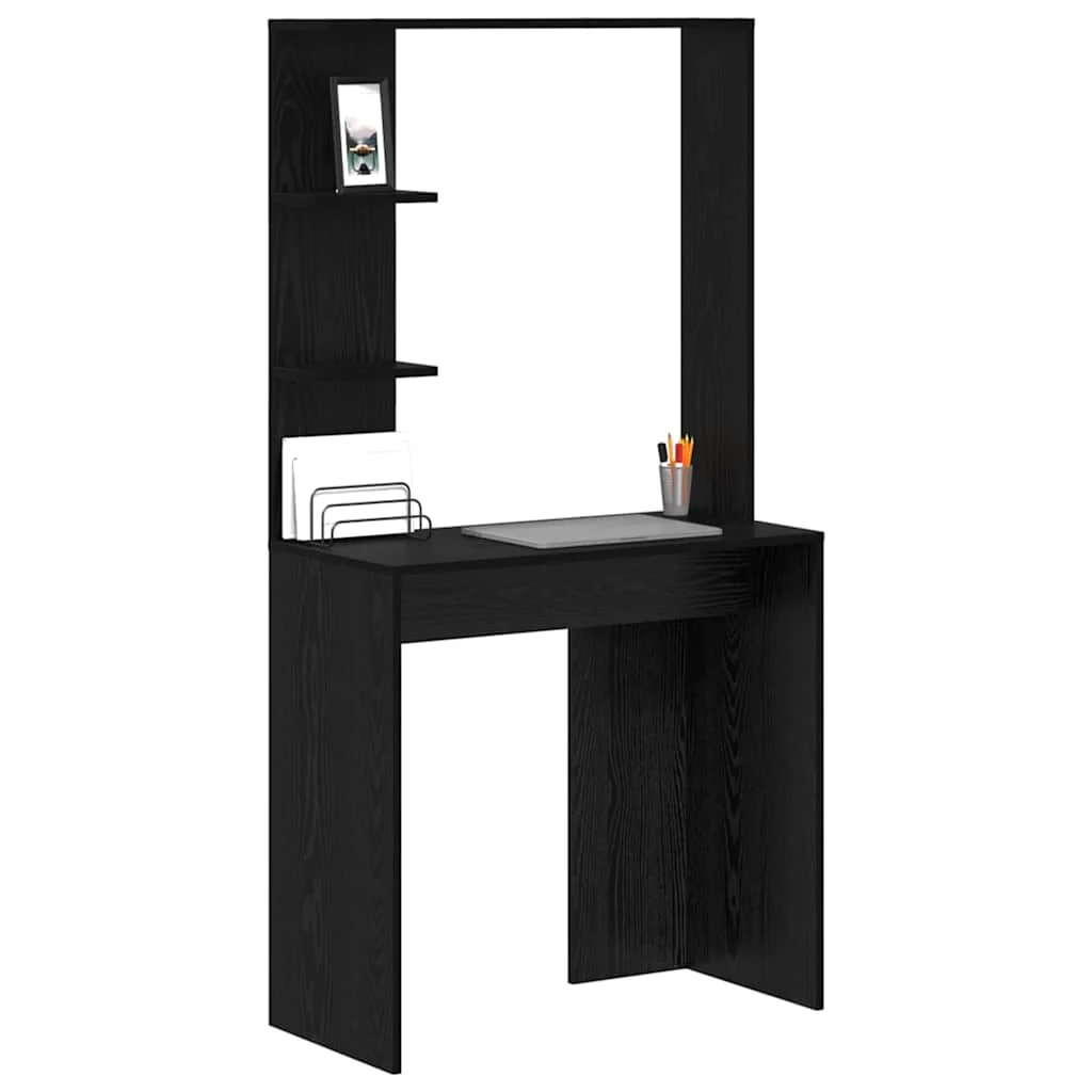 Bureau 78,5 x 37 x 154,5 cm chêne noir bois d'ingénierie – vue de détail
