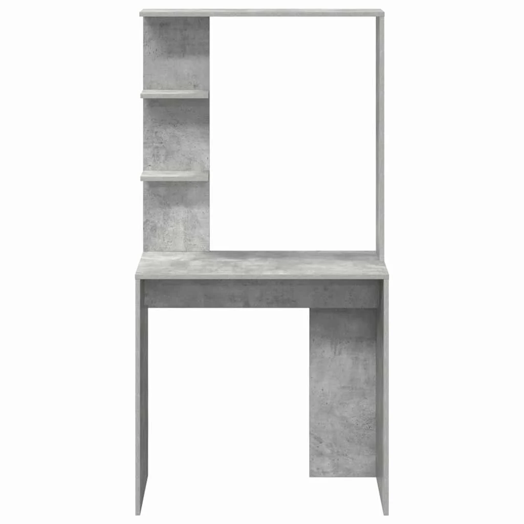 Bureau 78,5 x 37 x 154,5 cm gris béton bois d'ingénierie – vue de dessus