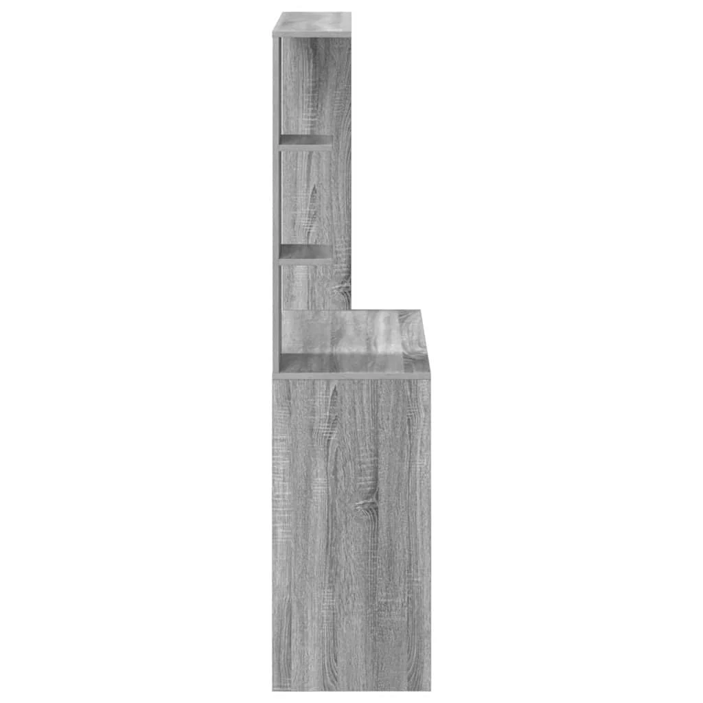 Bureau 78,5 x 37 x 154,5 cm sonoma gris bois d'ingénierie – vue de dos