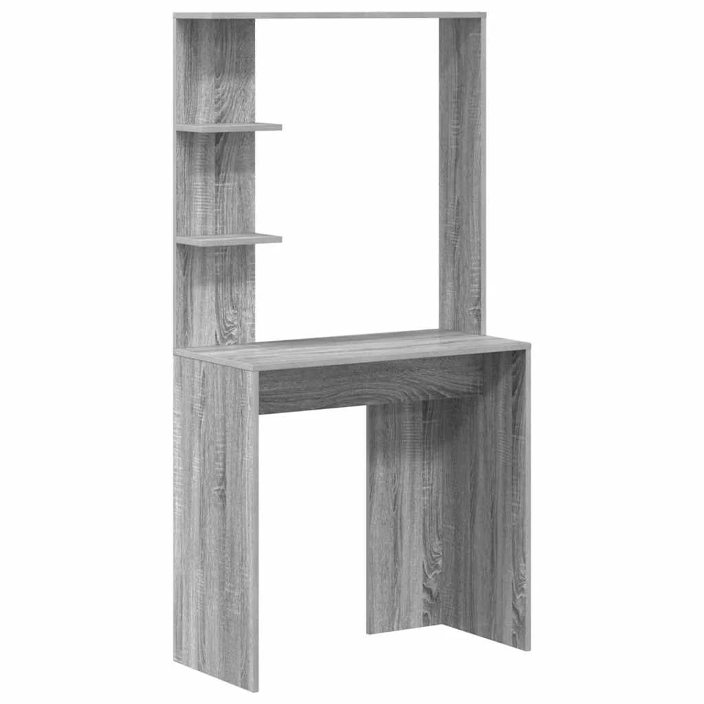 Bureau 78,5 x 37 x 154,5 cm sonoma gris bois d'ingénierie – vue de côté