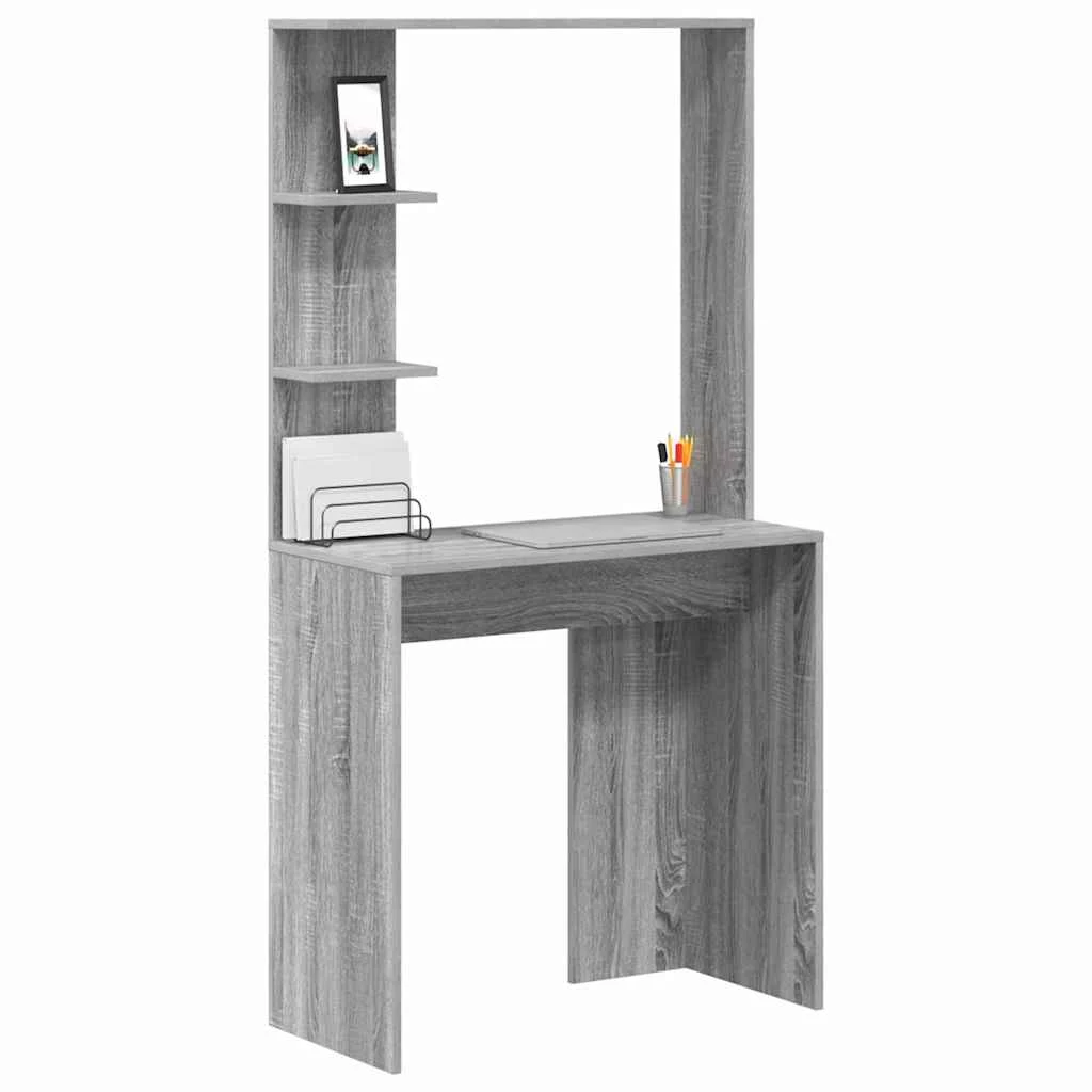 Bureau 78,5 x 37 x 154,5 cm sonoma gris bois d'ingénierie – vue de détail