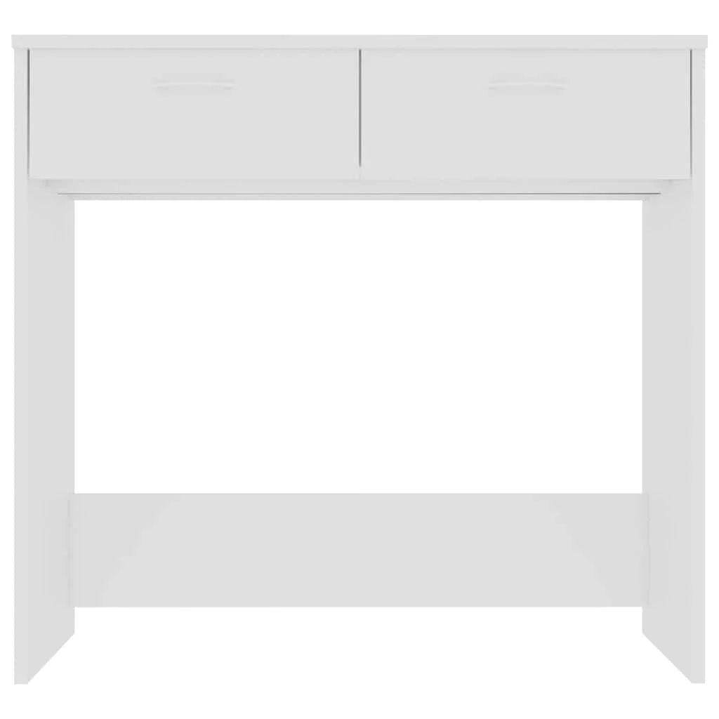 Bureau 80 x 40 x 75 cm blanc bois d'ingénierie – vue de détail