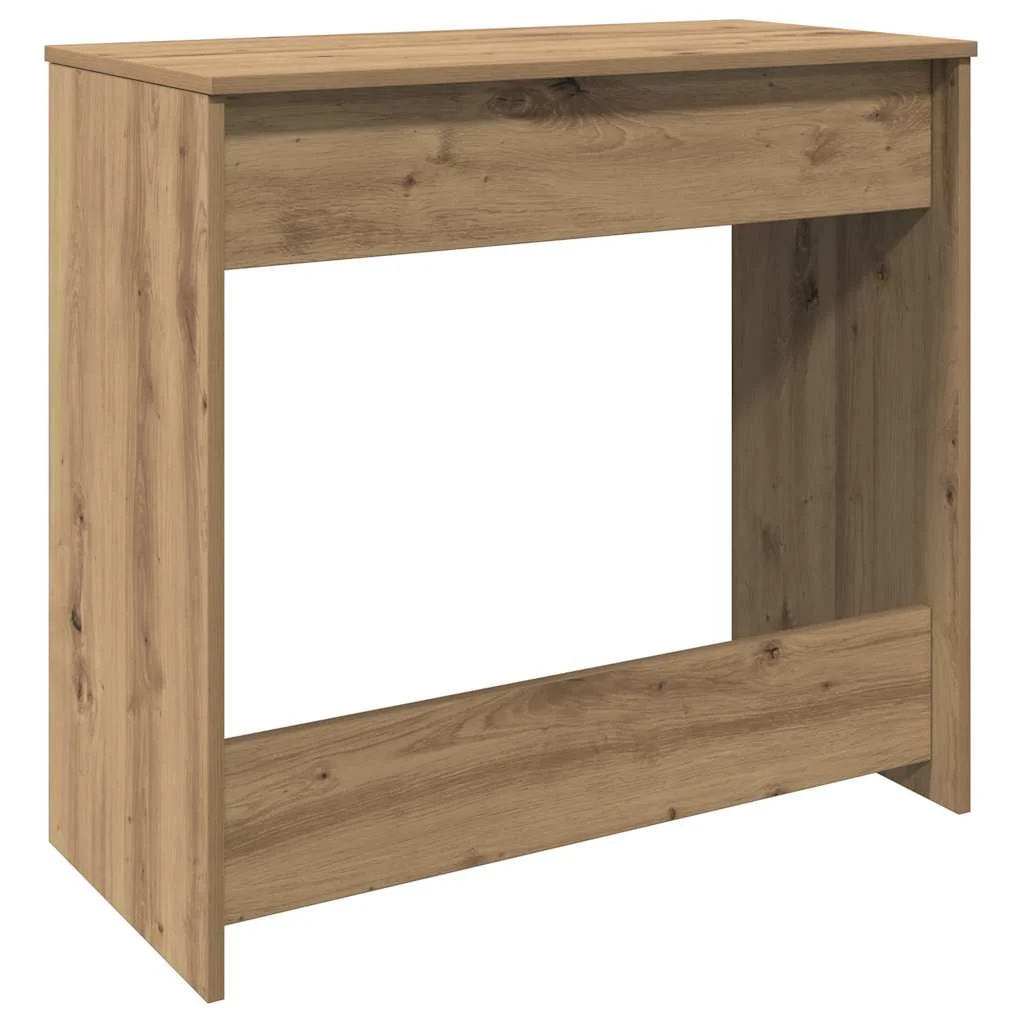 Bureau 80 x 40 x 75 cm chêne artisanal bois d'ingénierie – vue de dos