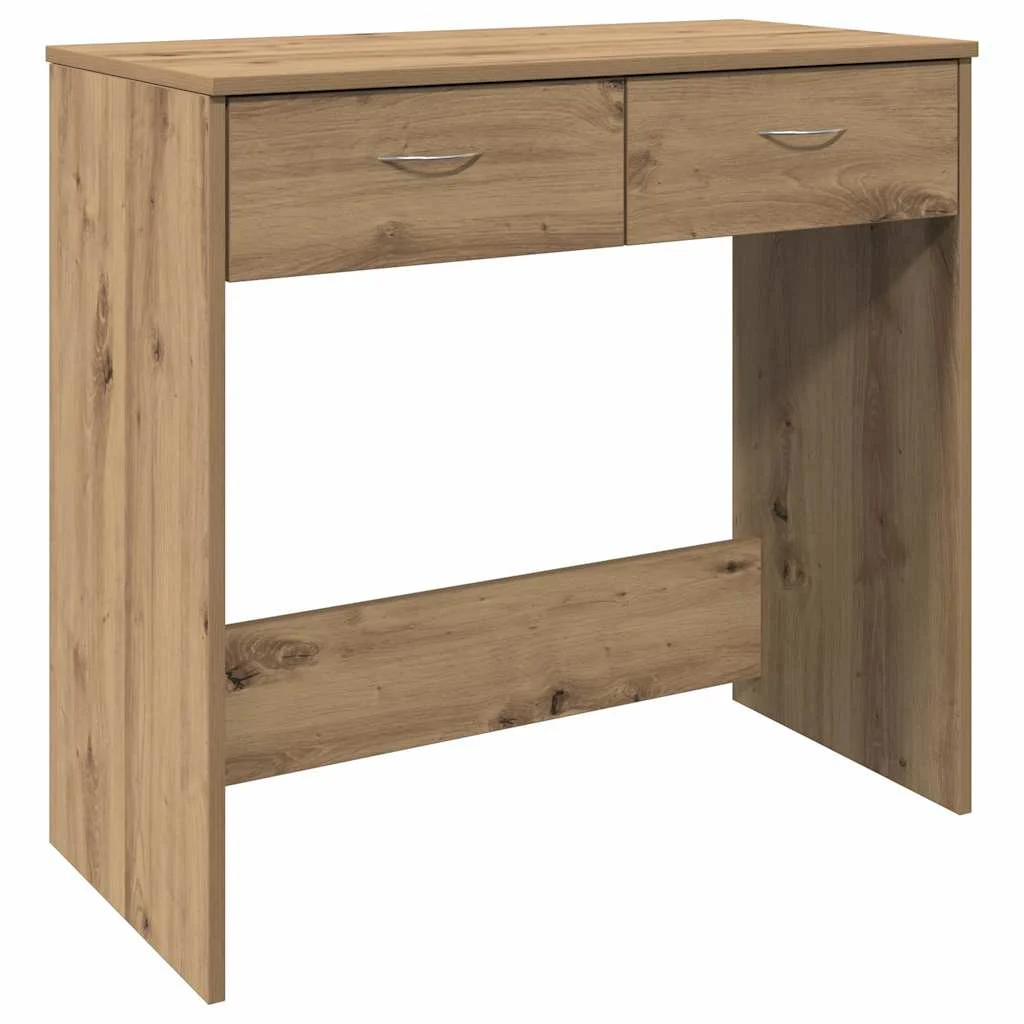 Bureau 80 x 40 x 75 cm chêne artisanal bois d'ingénierie – vue de côté