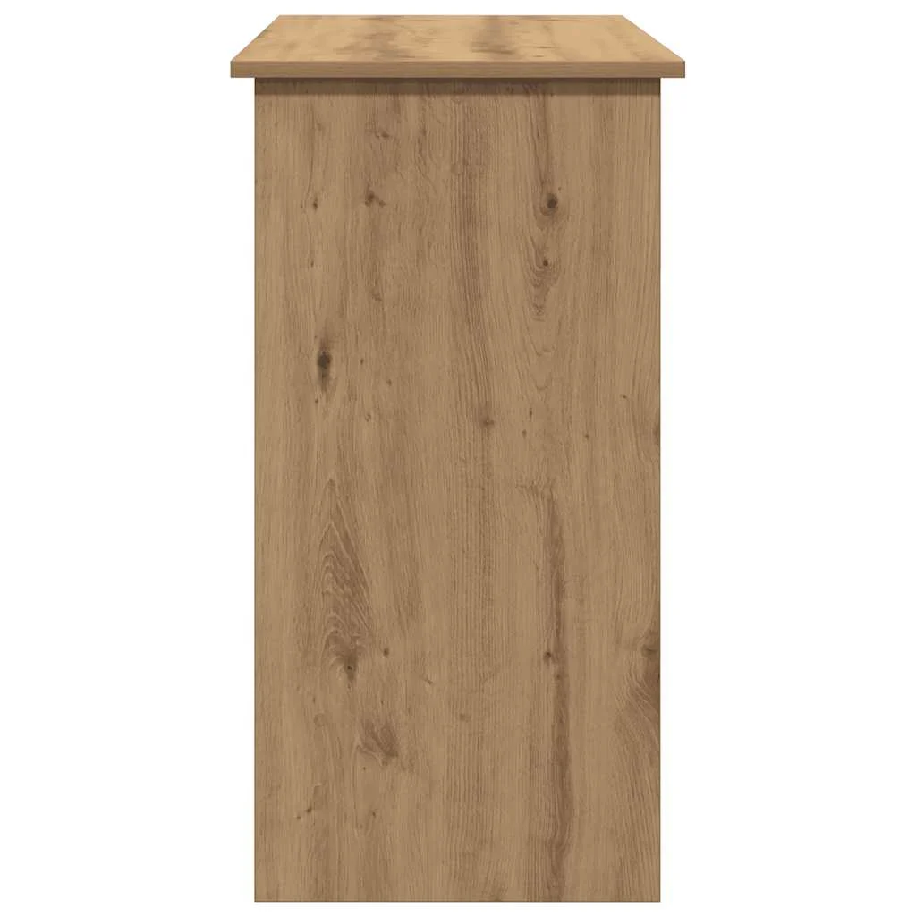 Bureau 80 x 40 x 75 cm chêne artisanal bois d'ingénierie – modèle 2 – vue de dos