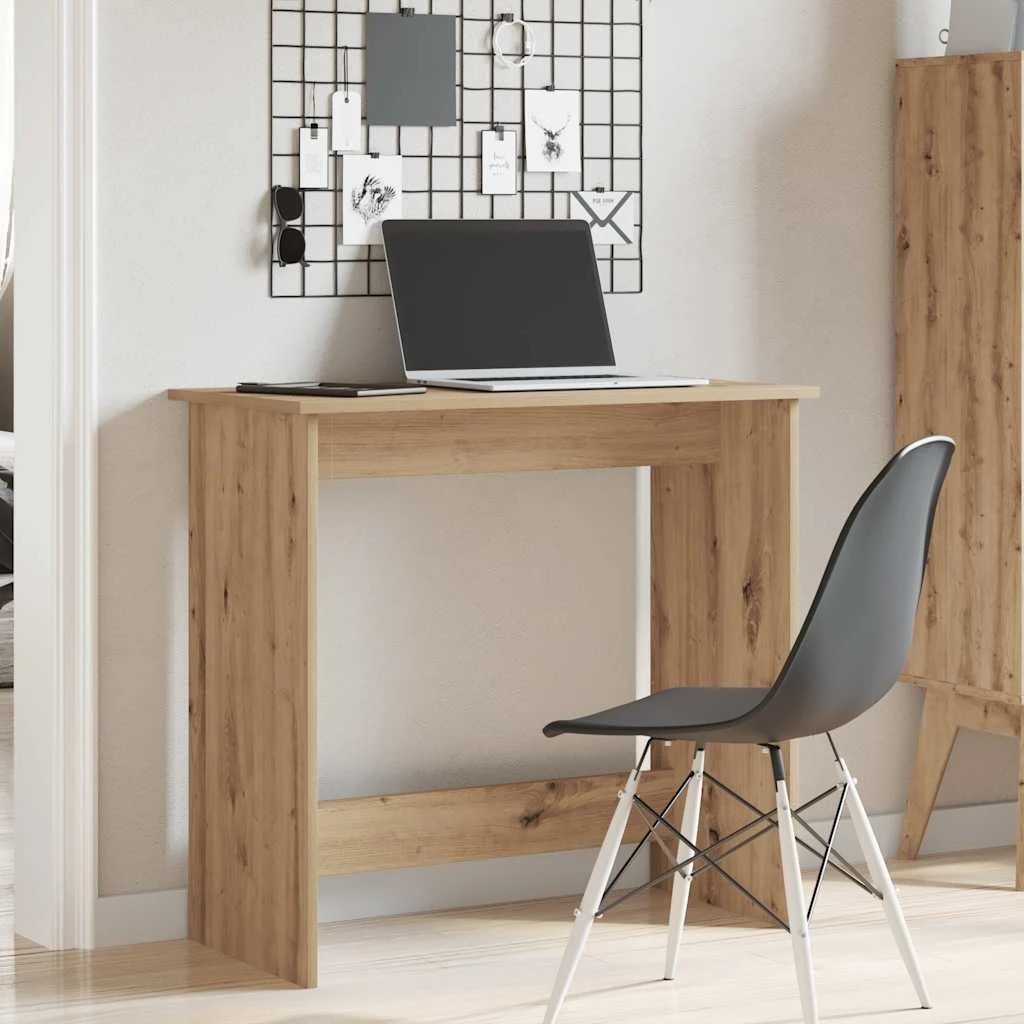 Bureau 80 x 40 x 75 cm chêne artisanal bois d'ingénierie – modèle 2 – vue de détail