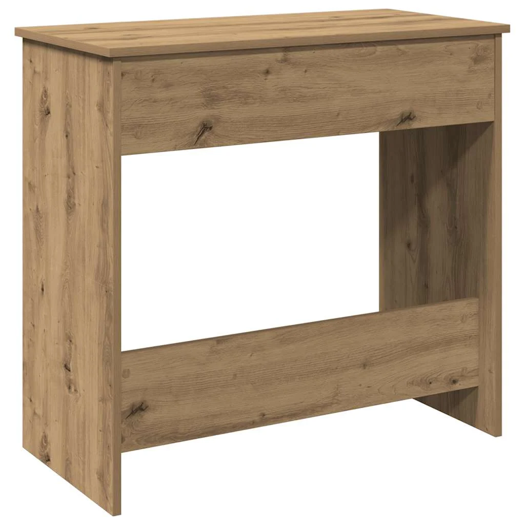 Bureau 80 x 40 x 75 cm chêne artisanal bois d'ingénierie – modèle 3 – vue de dos