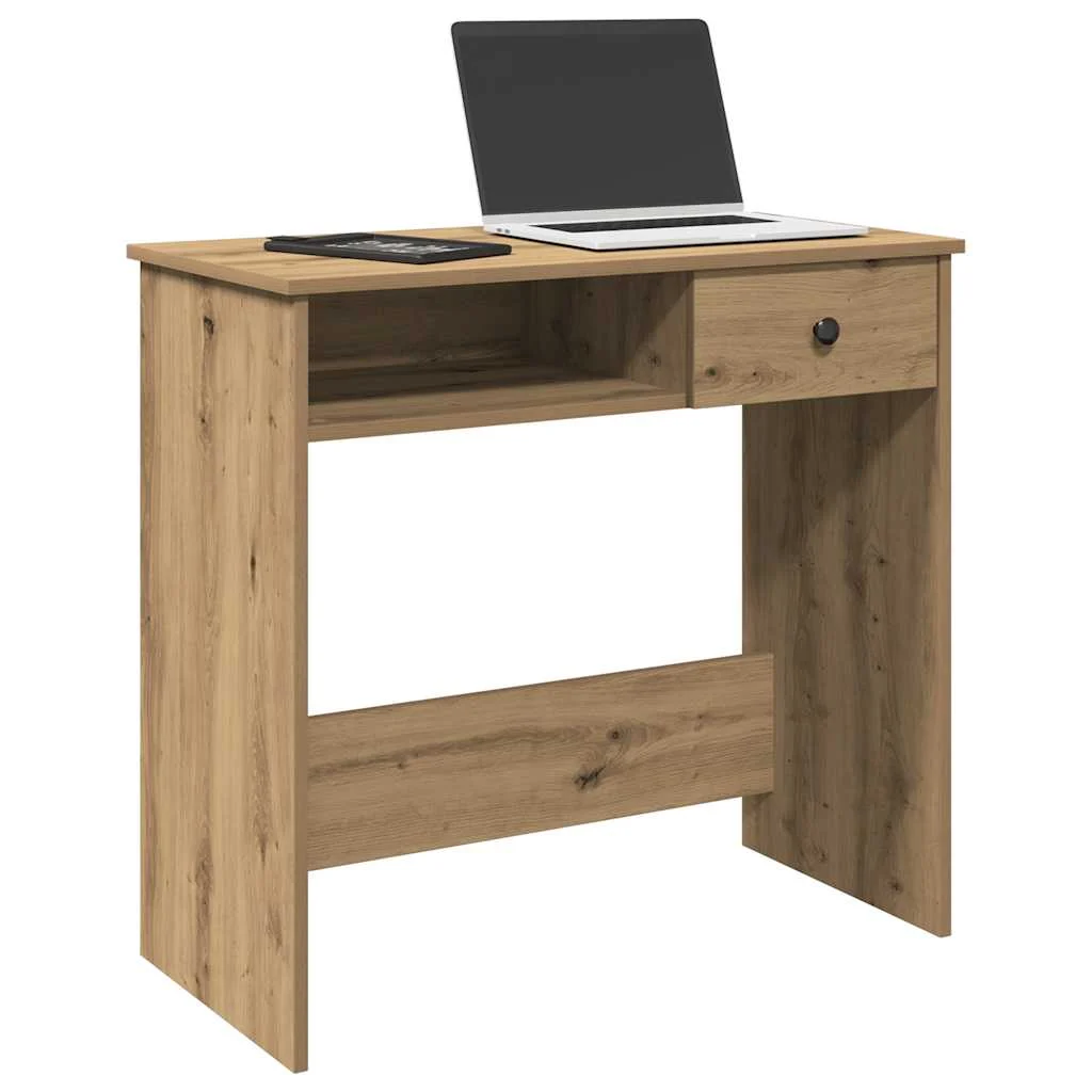 Bureau 80 x 40 x 75 cm chêne artisanal bois d'ingénierie – modèle 3 – vue d’ensemble