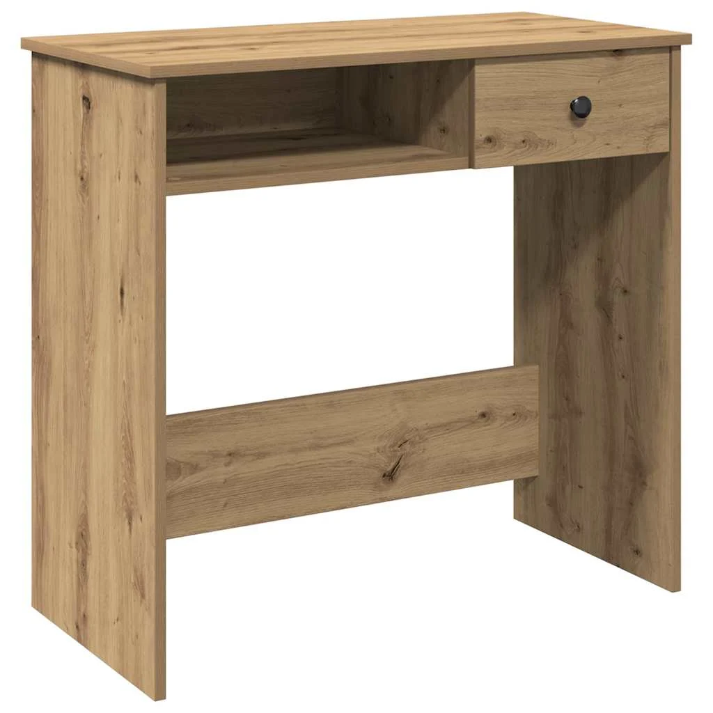 Bureau 80 x 40 x 75 cm chêne artisanal bois d'ingénierie – modèle 3 – vue de côté