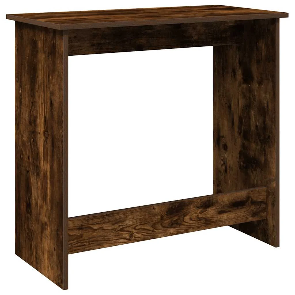 Bureau 80 x 40 x 75 cm chêne fumé bois d'ingénierie – modèle 2 – vue de dessus