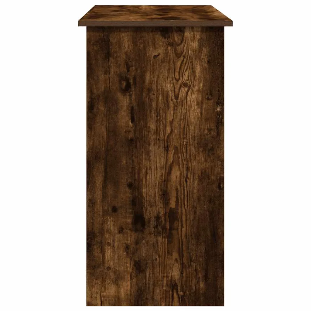 Bureau 80 x 40 x 75 cm chêne fumé bois d'ingénierie – modèle 2 – vue de dos