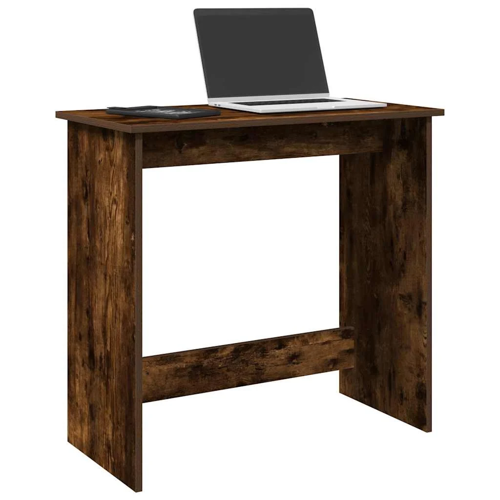 Bureau 80 x 40 x 75 cm chêne fumé bois d'ingénierie – modèle 2 – vue d’ensemble