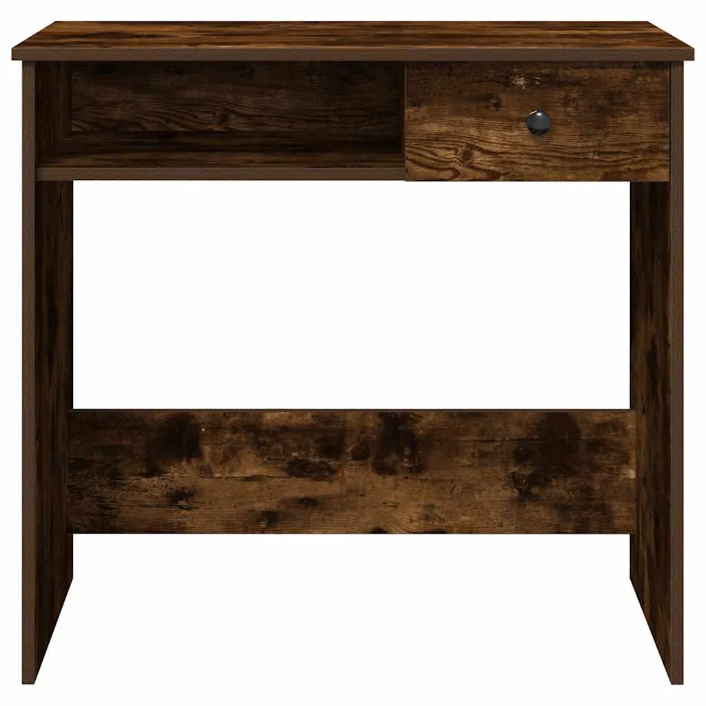 Bureau 80 x 40 x 75 cm chêne fumé bois d'ingénierie – modèle 3 – vue de dessus