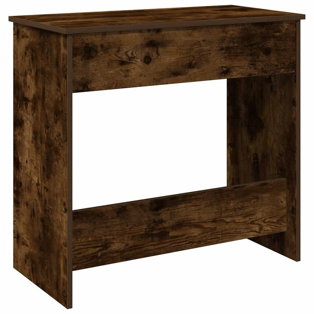 Bureau 80 x 40 x 75 cm chêne fumé bois d'ingénierie – modèle 3 – vue de dos