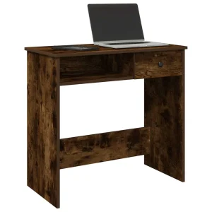 Bureau 80 x 40 x 75 cm chêne fumé bois d'ingénierie – modèle 3 – vue d’ensemble