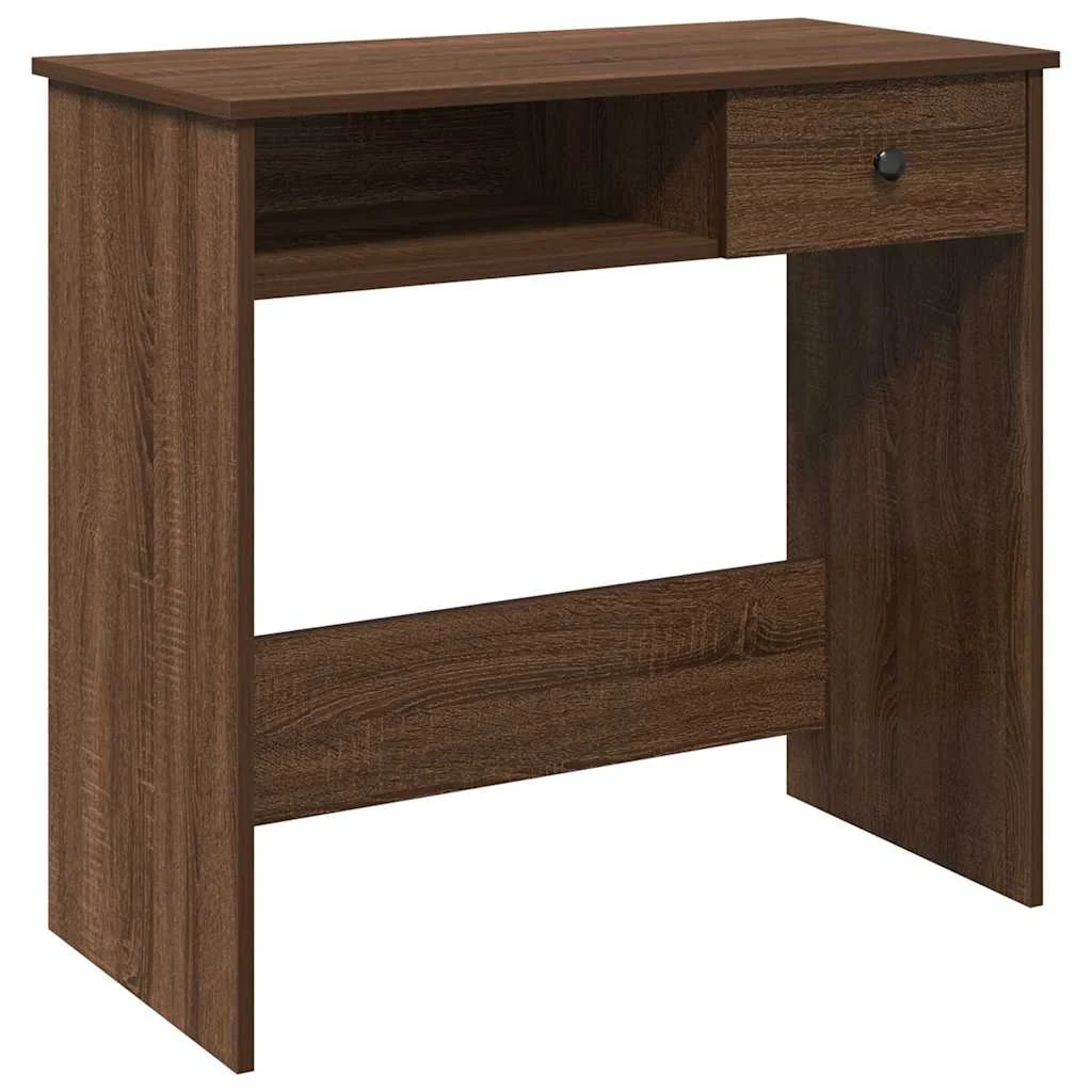 Bureau 80 x 40 x 75 cm chêne marron bois d'ingénierie – modèle 2 – vue de côté