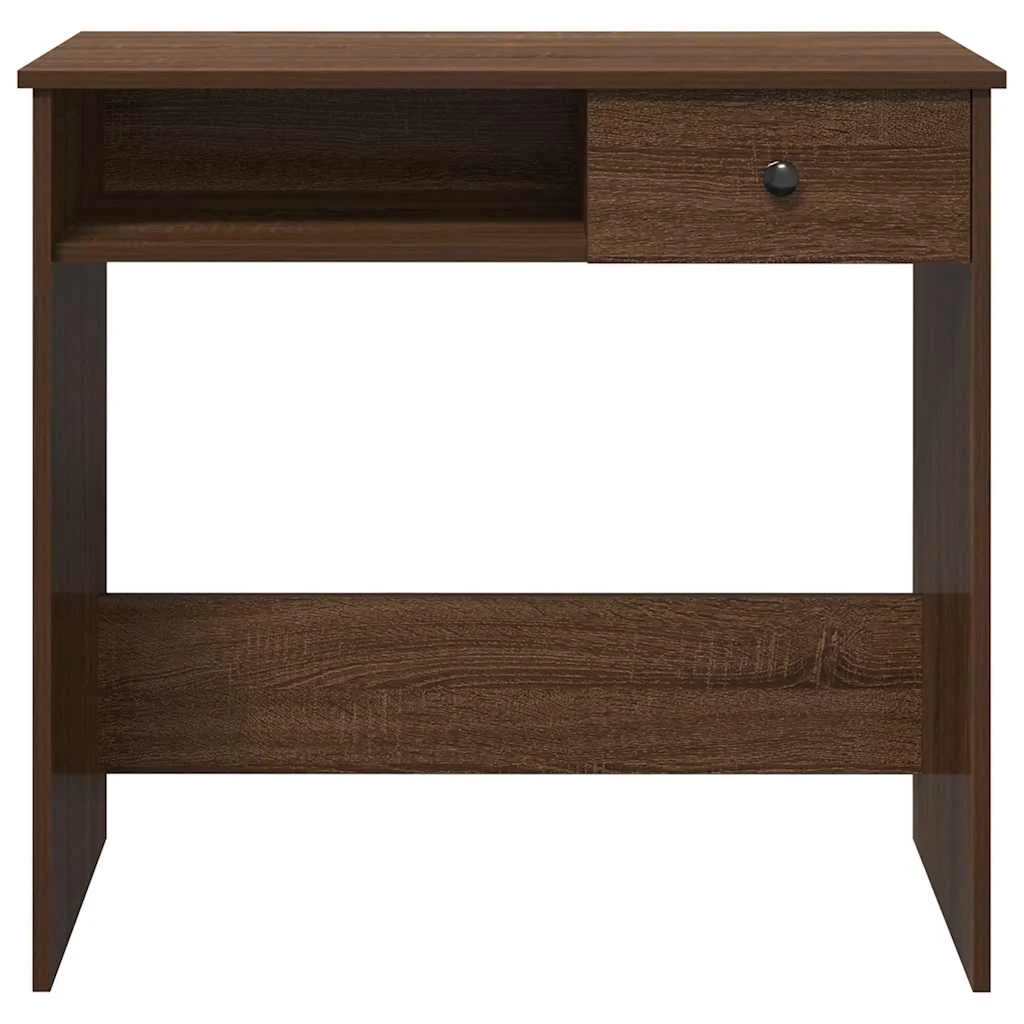 Bureau 80 x 40 x 75 cm chêne marron bois d'ingénierie – modèle 2 – vue en situation