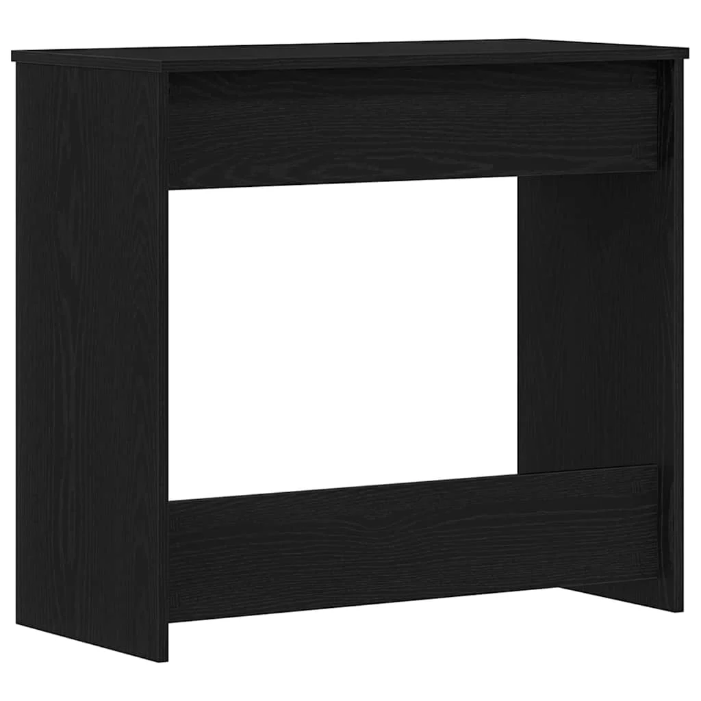 Bureau 80 x 40 x 75 cm chêne noir bois d'ingénierie – vue de dos