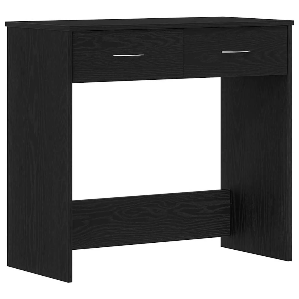Bureau 80 x 40 x 75 cm chêne noir bois d'ingénierie – vue de côté