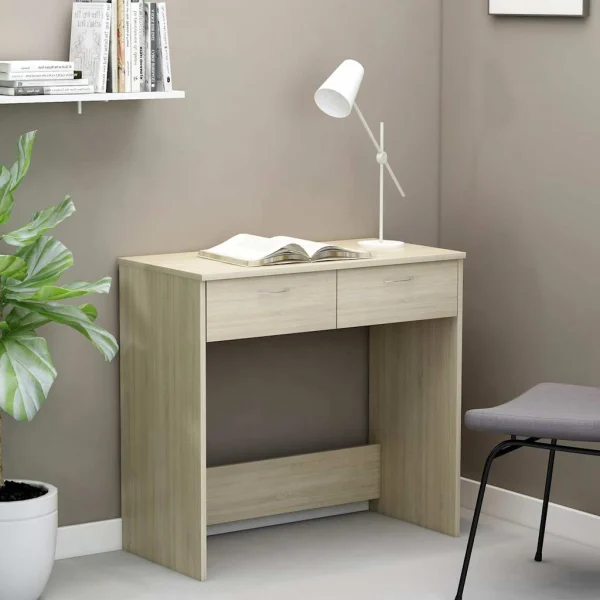 Bureau 80 x 40 x 75 cm chêne sonoma aggloméré – vue d’ensemble