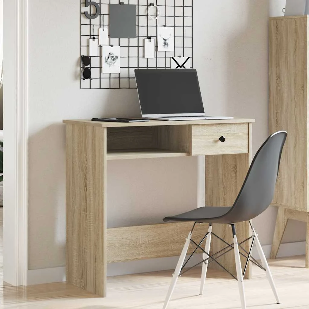 Bureau 80 x 40 x 75 cm chêne sonoma aggloméré – modèle 3 – vue de détail