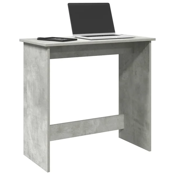 Bureau 80 x 40 x 75 cm gris béton aggloméré – vue d’ensemble