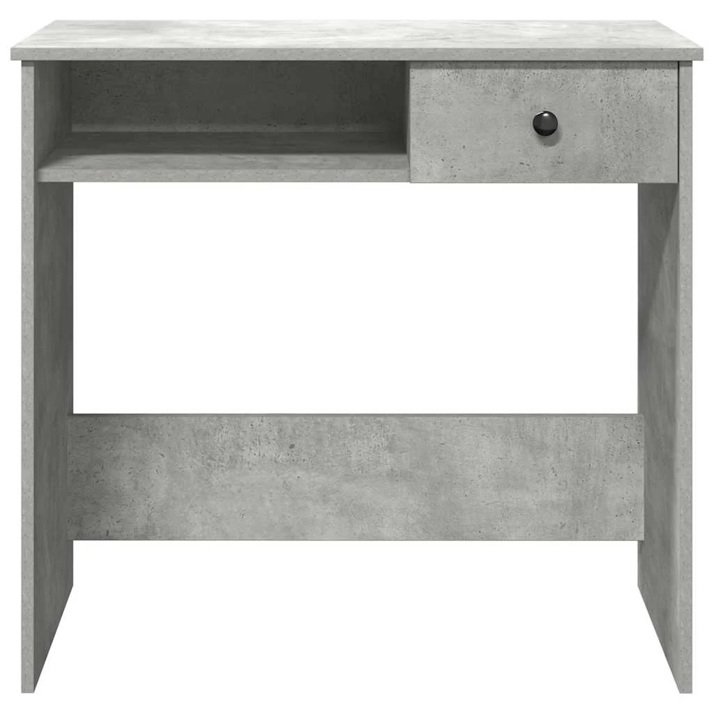 Bureau 80 x 40 x 75 cm gris béton aggloméré – modèle 2 – vue de dessus