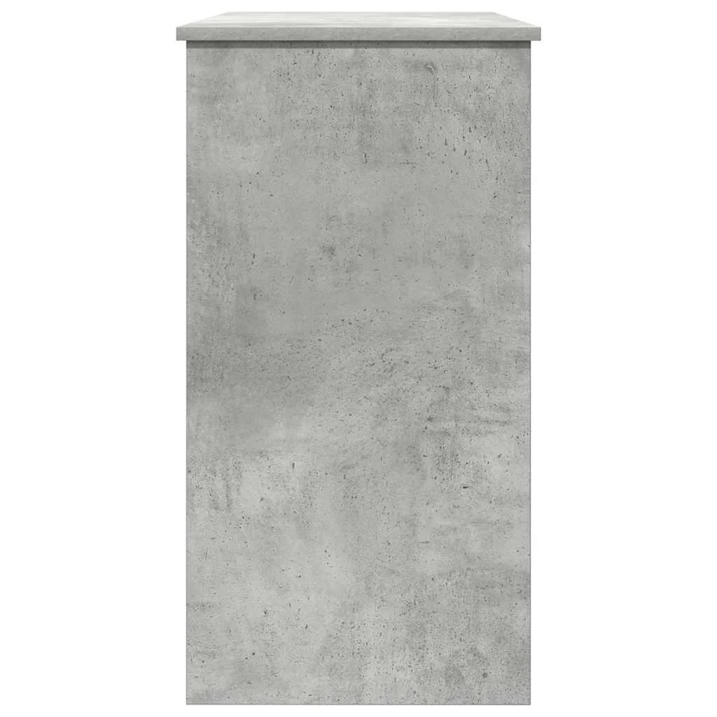 Bureau 80 x 40 x 75 cm gris béton aggloméré – modèle 2 – vue de dos