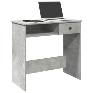 Bureau 80 x 40 x 75 cm gris béton aggloméré – modèle 2 – vue d’ensemble