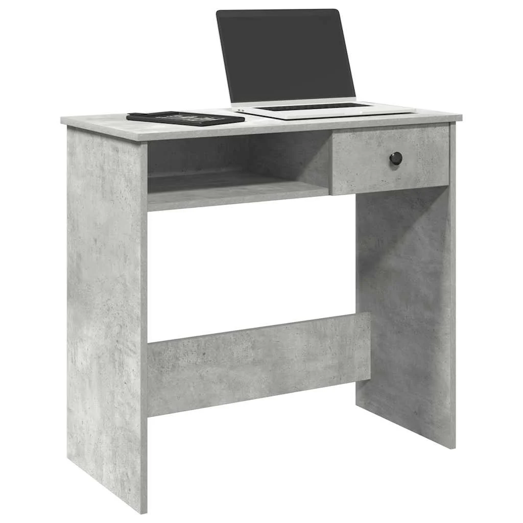 Bureau 80 x 40 x 75 cm gris béton aggloméré – modèle 2 – vue d’ensemble