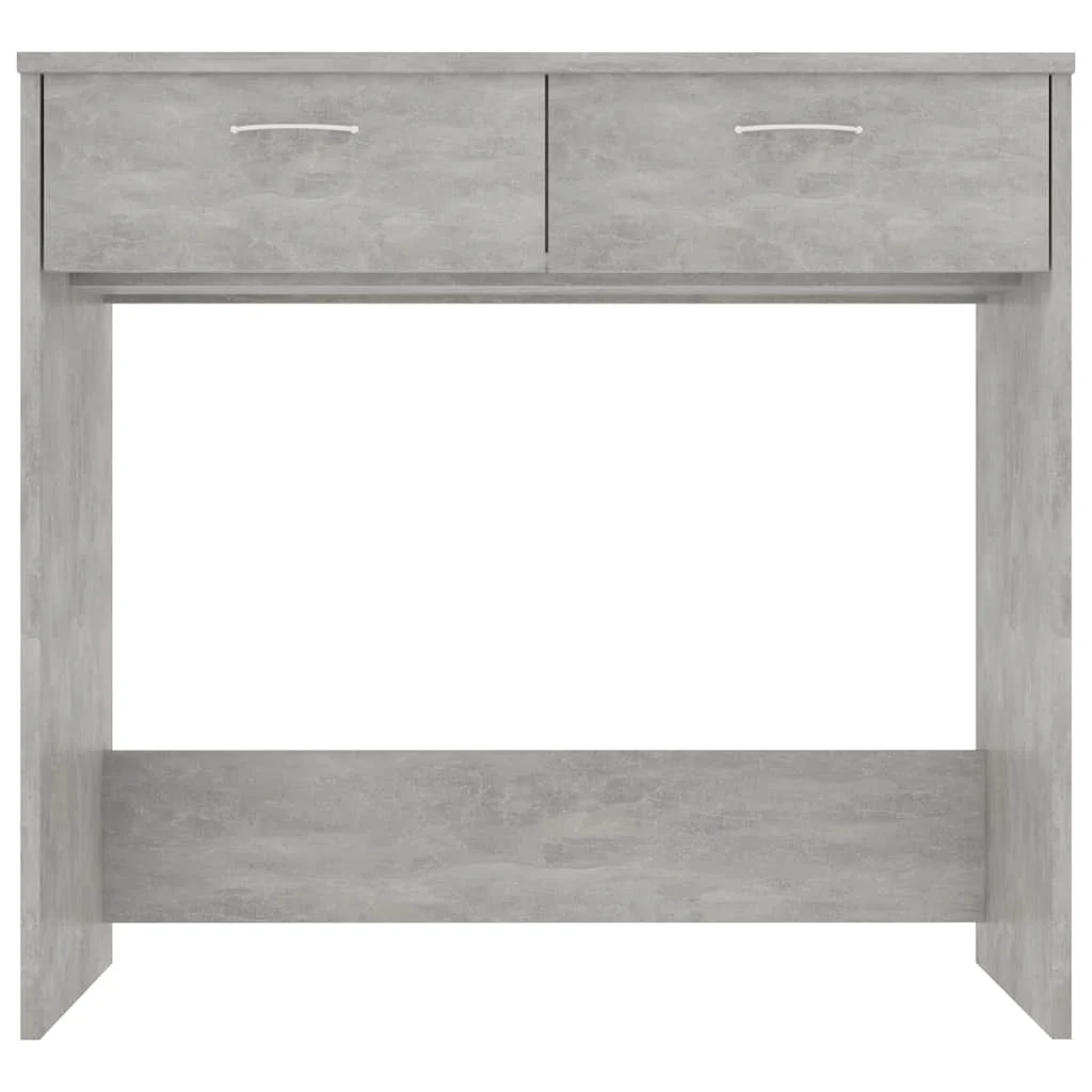 Bureau 80 x 40 x 75 cm gris béton bois d'ingénierie – vue de détail