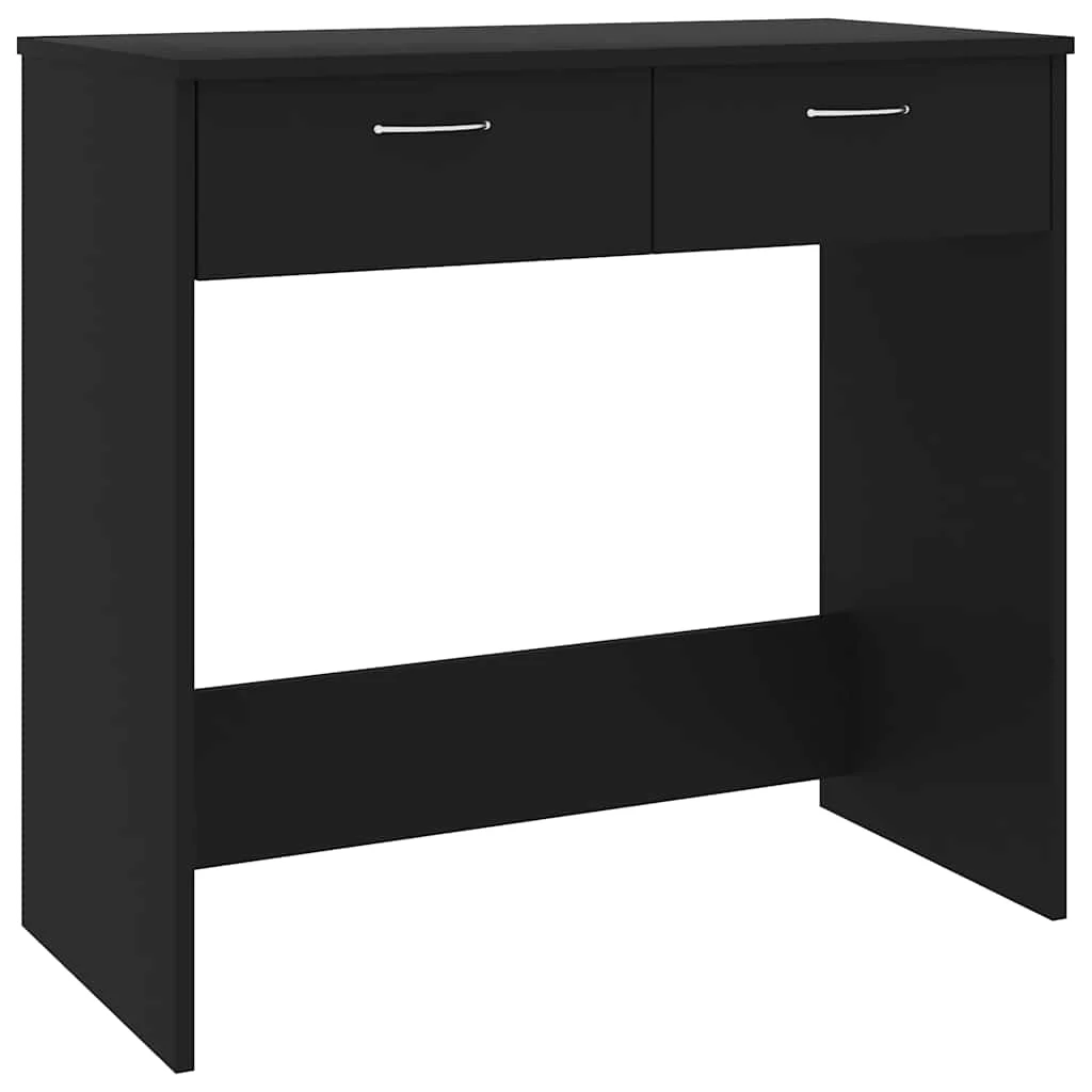 Bureau 80 x 40 x 75 cm noir aggloméré – vue de côté