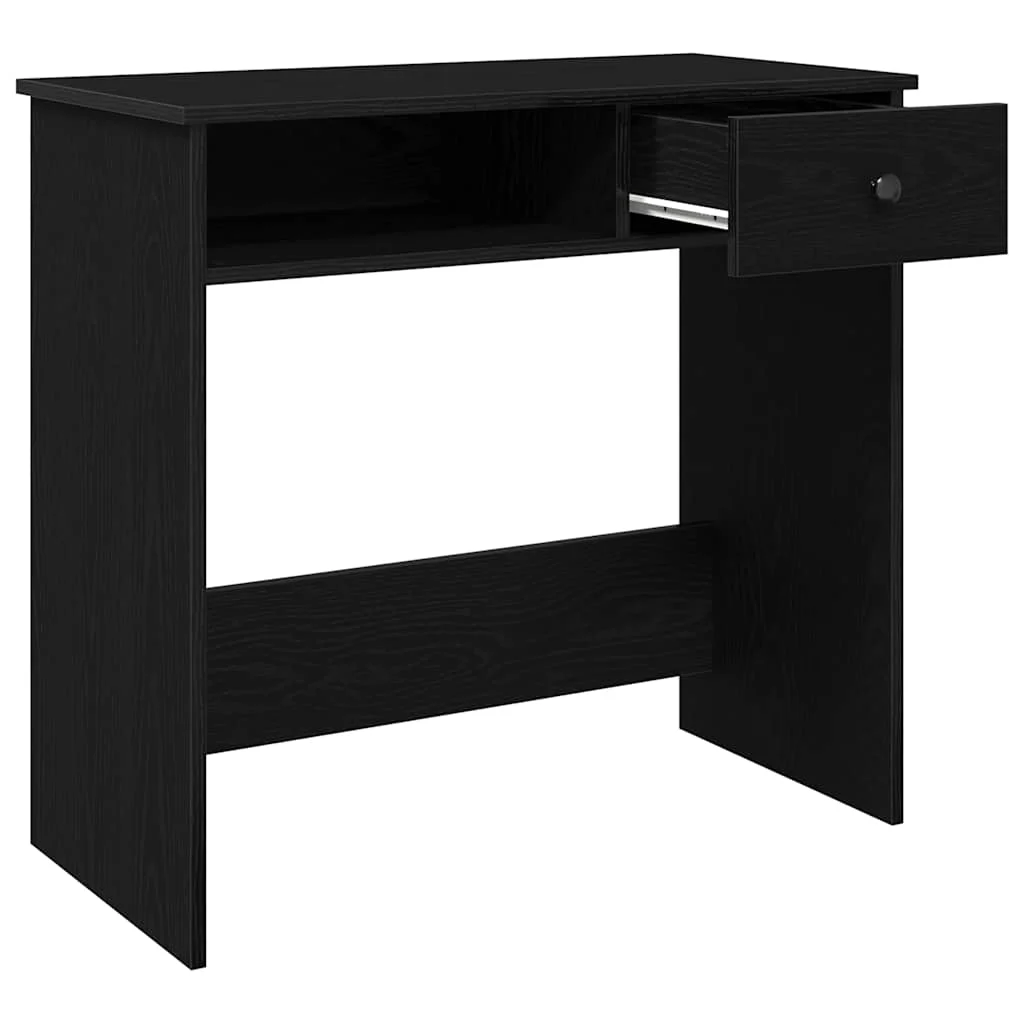 Bureau 80 x 40 x 75 cm noir aggloméré – modèle 3 – vue de dessus