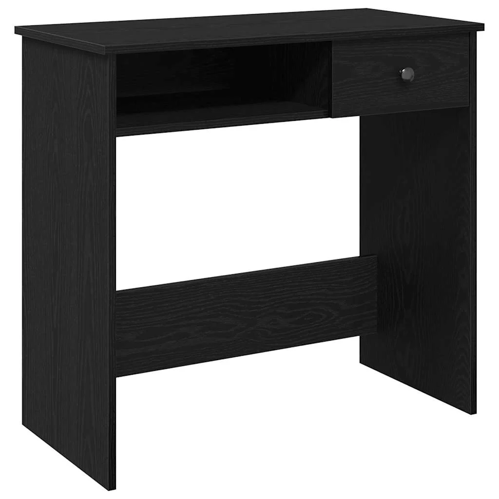 Bureau 80 x 40 x 75 cm noir aggloméré – modèle 3 – vue de côté