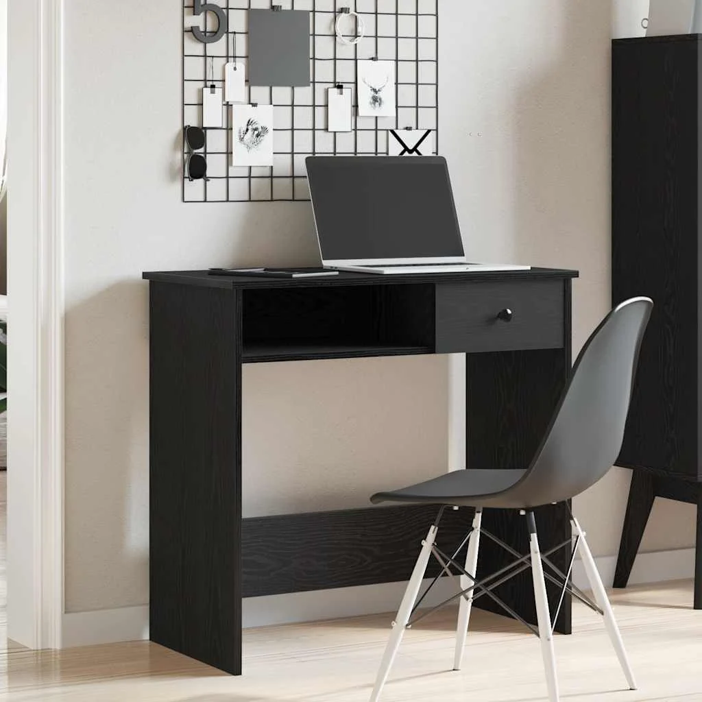 Bureau 80 x 40 x 75 cm noir aggloméré – modèle 3 – vue de détail