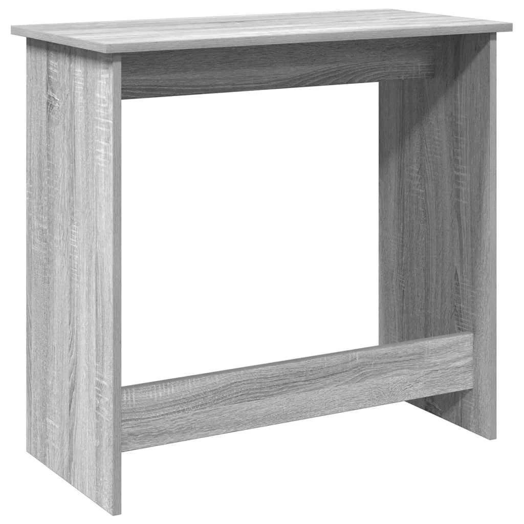 Bureau 80 x 40 x 75 cm sonoma gris bois d'ingénierie – modèle 2 – vue de dessus