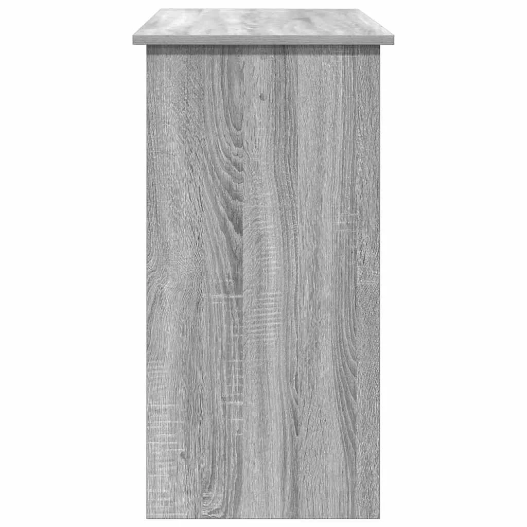 Bureau 80 x 40 x 75 cm sonoma gris bois d'ingénierie – modèle 2 – vue de dos