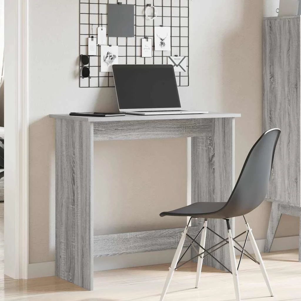Bureau 80 x 40 x 75 cm sonoma gris bois d'ingénierie – modèle 2 – vue de détail