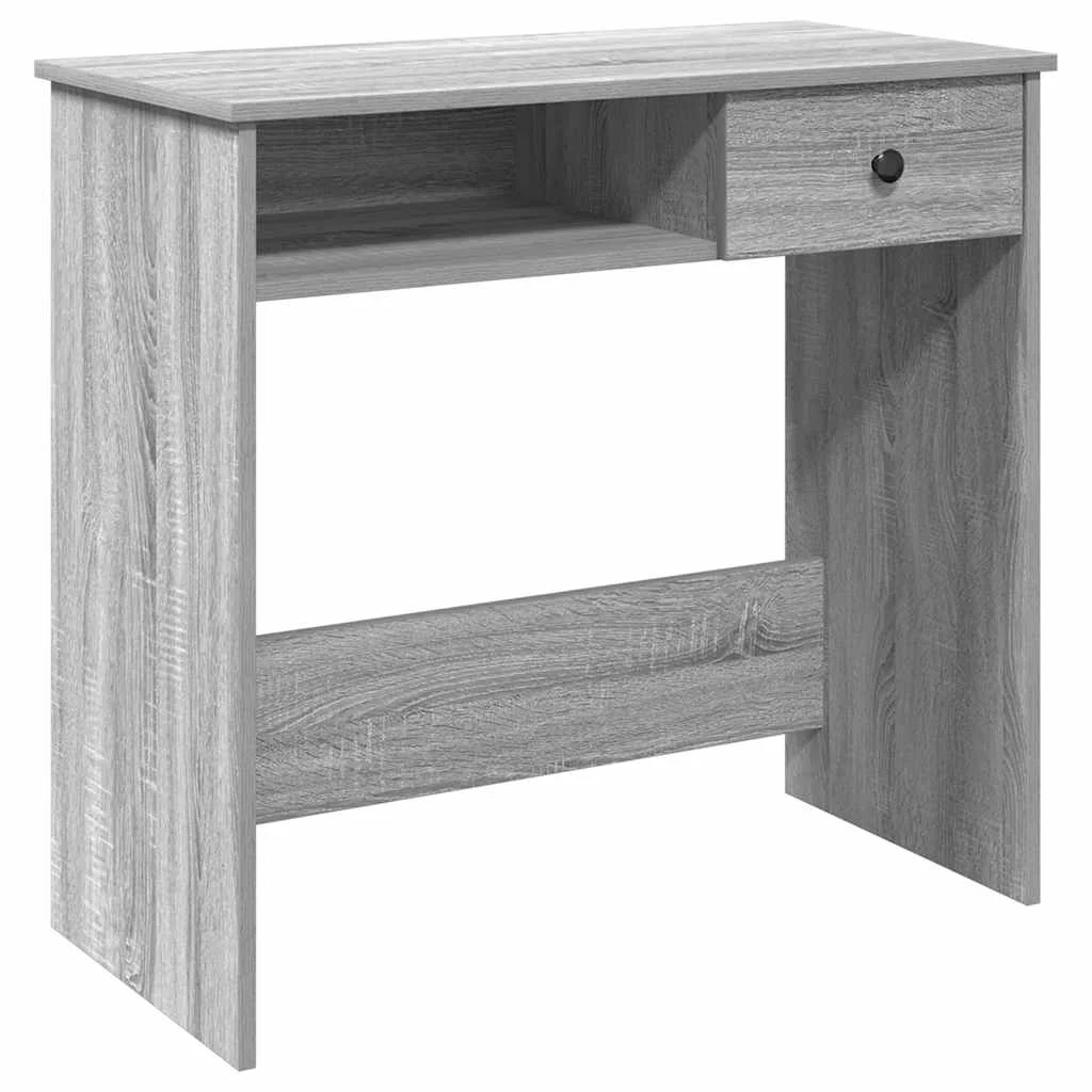 Bureau 80 x 40 x 75 cm sonoma gris bois d'ingénierie – modèle 3 – vue de côté