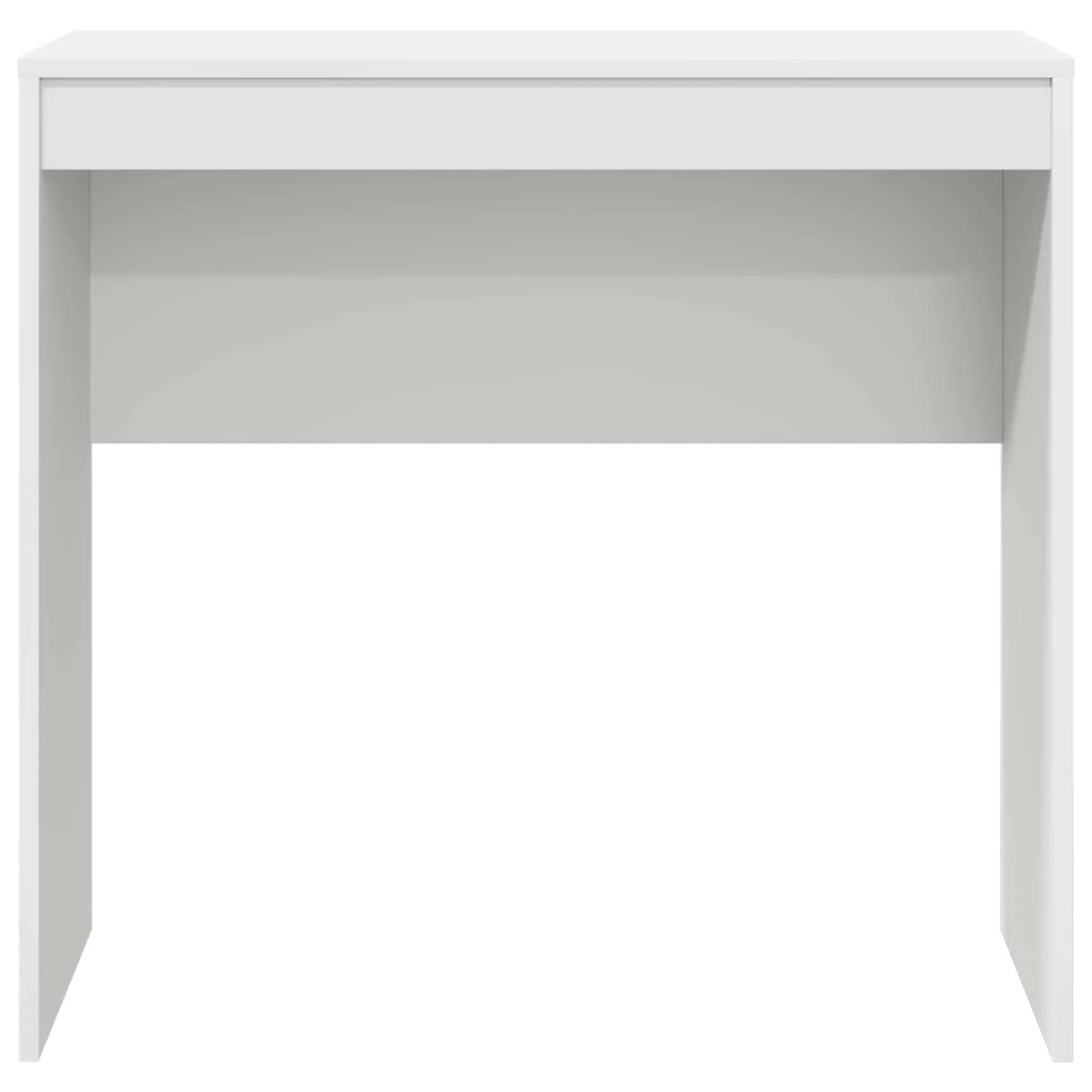 Bureau 80 x 40 x 76 cm blanc bois d'ingénierie – vue de dessus