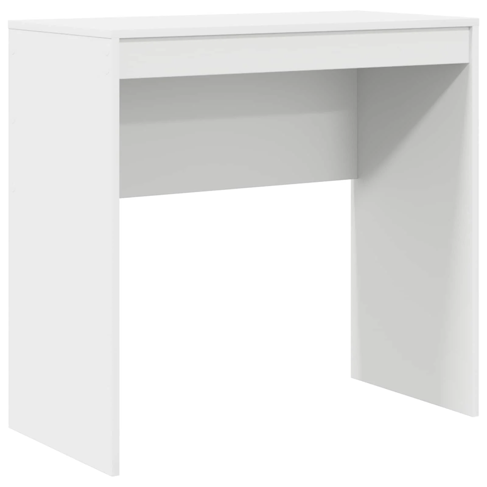 Bureau 80 x 40 x 76 cm blanc bois d'ingénierie – vue de côté