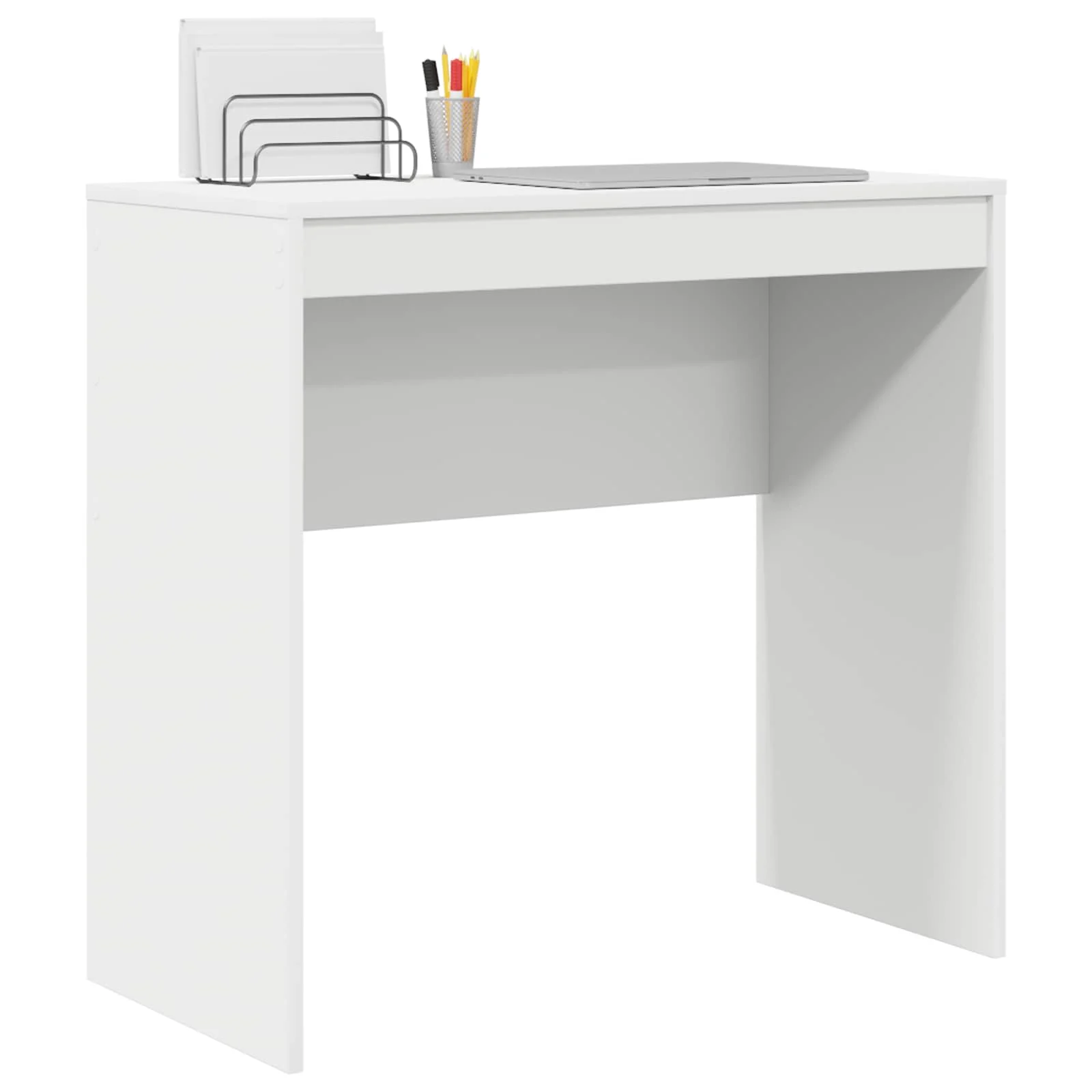 Bureau 80 x 40 x 76 cm blanc bois d'ingénierie – vue de détail