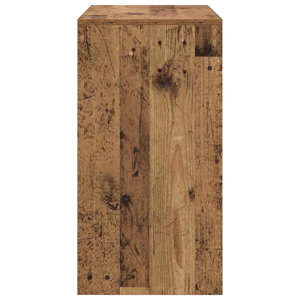 Bureau 80 x 40 x 76 cm bois ancien bois d'ingénierie – vue de dos