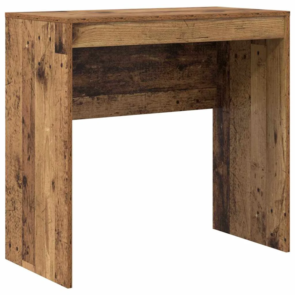 Bureau 80 x 40 x 76 cm bois ancien bois d'ingénierie – vue de côté