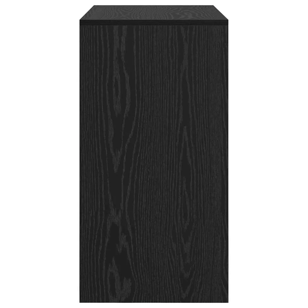 Bureau 80 x 40 x 76 cm chêne noir bois d'ingénierie – vue de dos