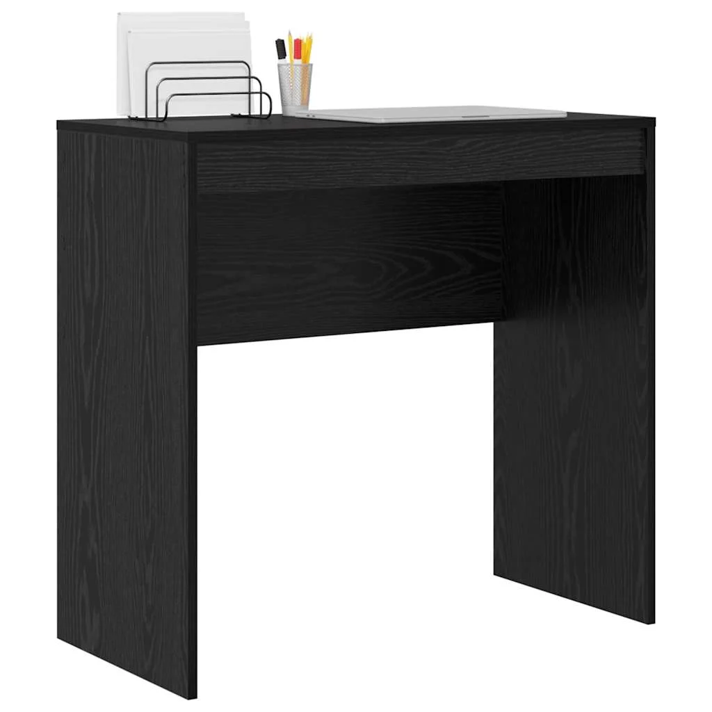 Bureau 80 x 40 x 76 cm chêne noir bois d'ingénierie – vue de détail